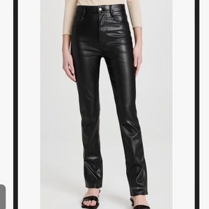 NWOT 7 for all mankind faux leather high-waisted pants